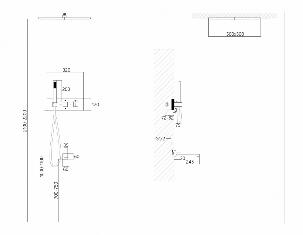 Душевая система Abber Daheim AF8254W, термостатическая, на 3 потребителя, цвет белый матовый 
