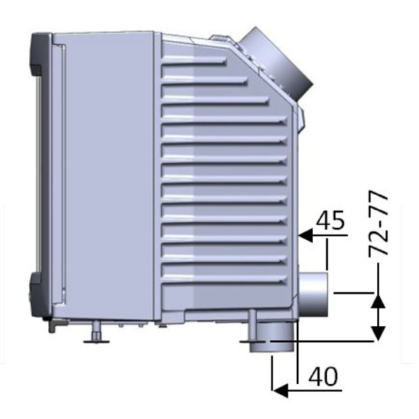 Каминная топка SK1002 + боковое стекло (Keddy) 