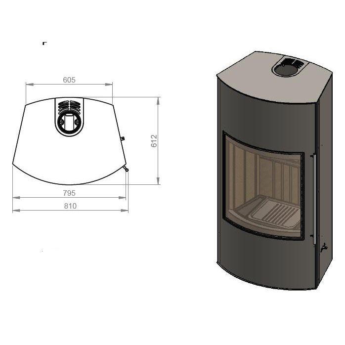 Печь камин EMBER Гордана 480 L+ BL 