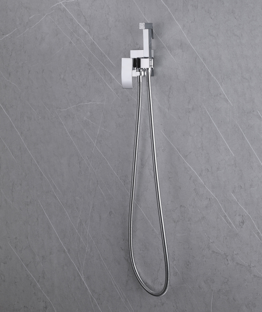 Гигиенический душ Abber Wasserfall, AF8625, со смесителем, хром 