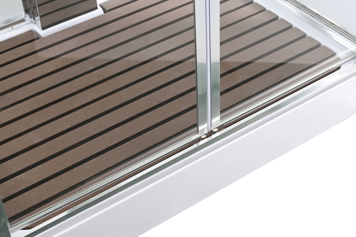 Душевая кабина AvaCan Z1912MT, 78285, 120 x 90 см, крыша и задние стенки белый матовый, поддон низкий, стекло прозрачное, профиль хром 