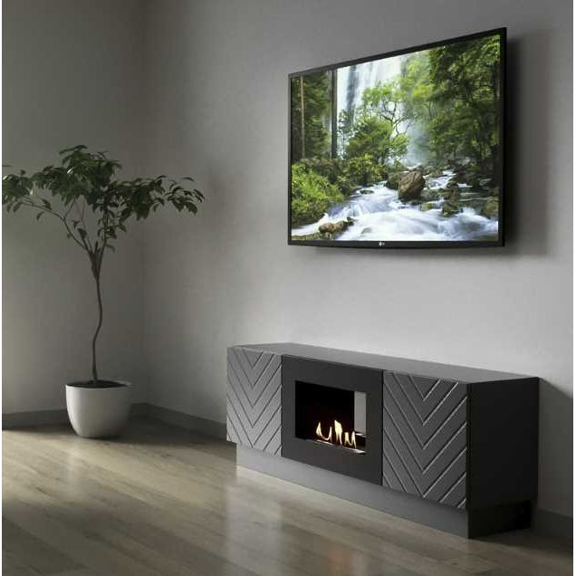 Тумба с биокамином Firelight BFP/P-1400V графит 
