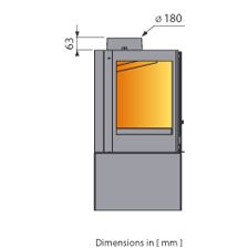 Печь LCI 7 GFR Table, стекло справа (Liseo Castiron) 