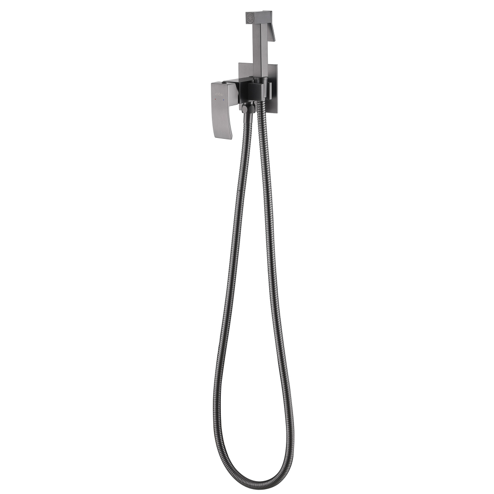 Смеситель ABBER Wasserfall AF8625NG с гигиеническим душем, никель 