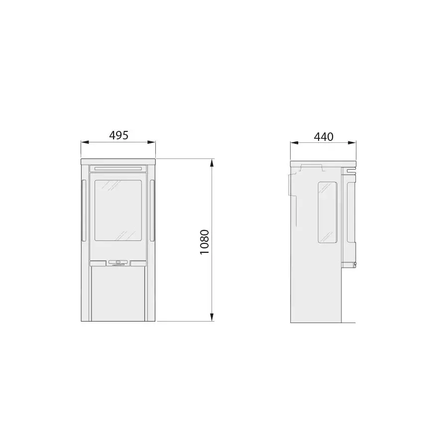 Печь камин Contura 556G:2 Style цвет белый 