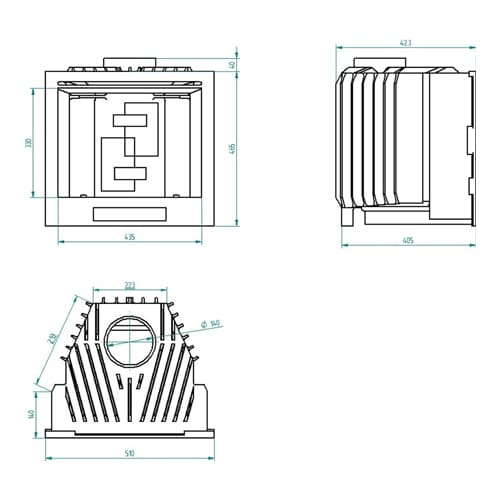 Каминная топка TARNAVA 12KW Flat 