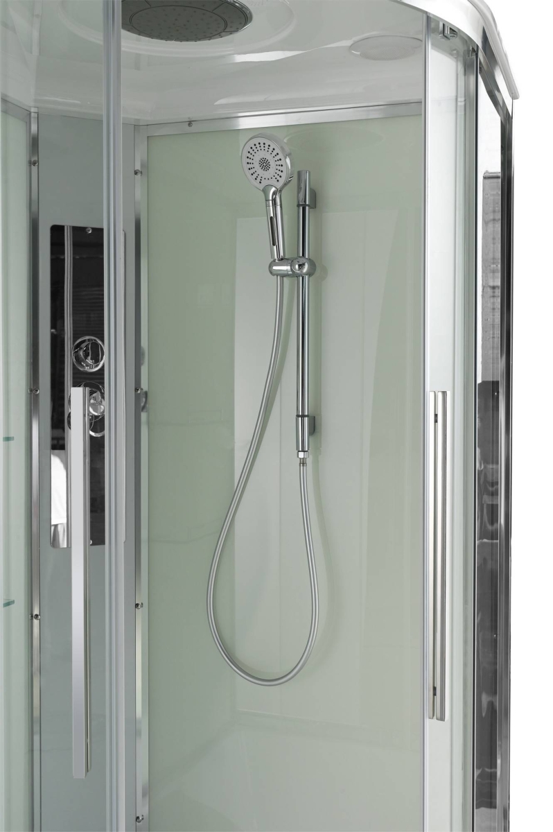 Душевая кабина AvaCan EM5080T, 78157, 80 x 80 см, с крышей, поддон высокий, стекло прозрачное, профиль хром 