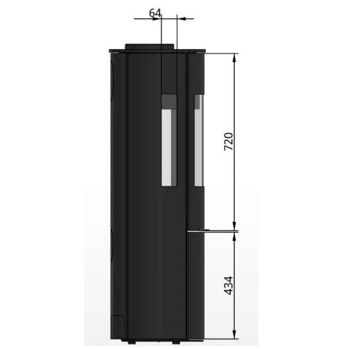 Печь камин Schiedel Sirius 3G+дымоход Permeter Smooth Air 