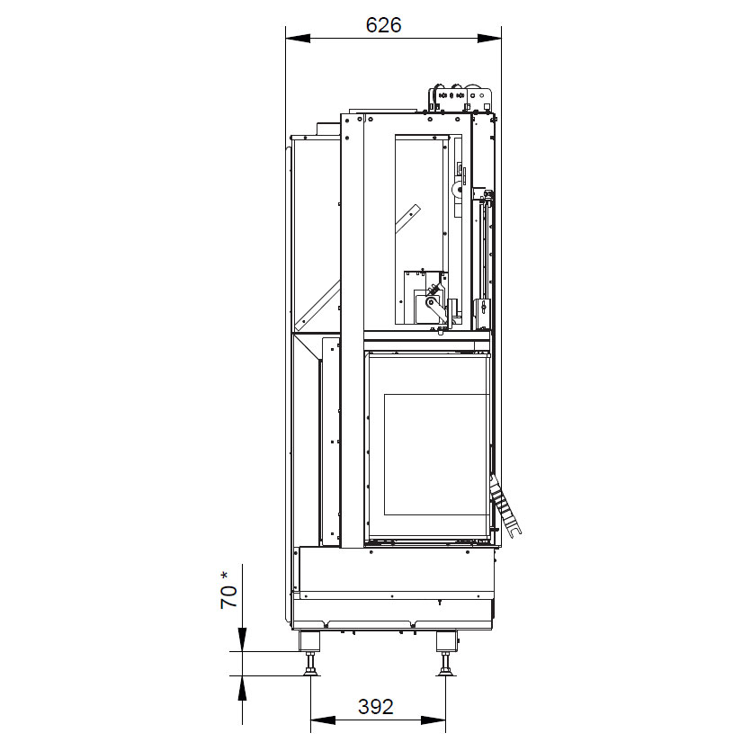 Каминная топка Palazzetti Ecomonoblocco WT 78R N12 