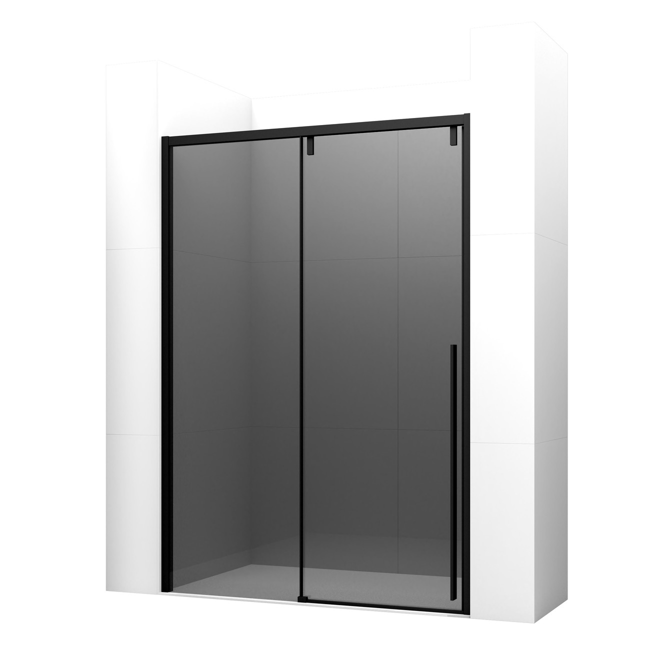 Дверь в нишу Ambassador Intense 110022201IBB (120х200) черный,стекло тонированное,раздвижная,1 место 