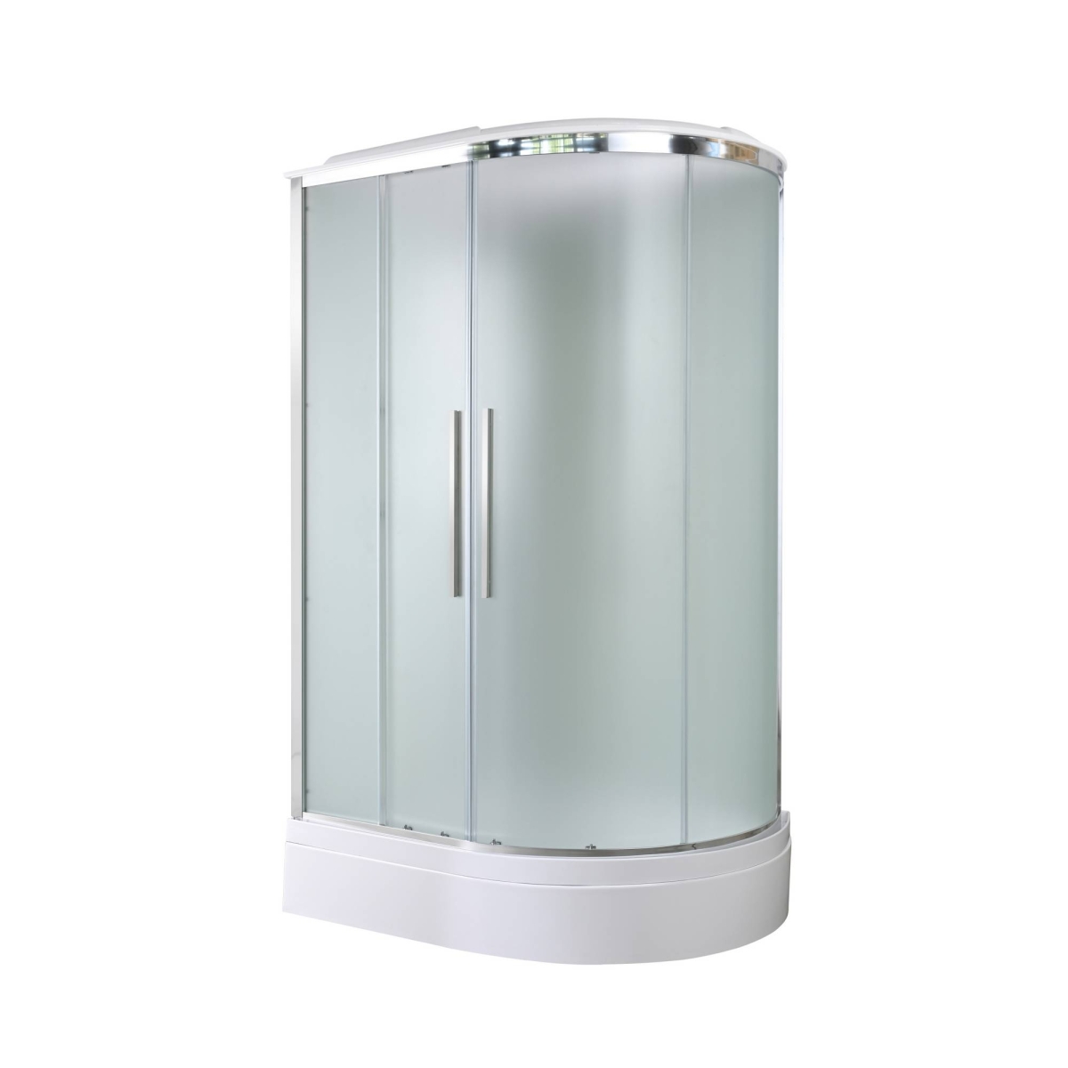 Душевая кабина AvaCan EM3812LLED/EM3812RLED 78138/78132, 120 x 80 см, с LED подсветкой, с крышей, поддон средний, левая/правая, стекло матовое, профиль хром 