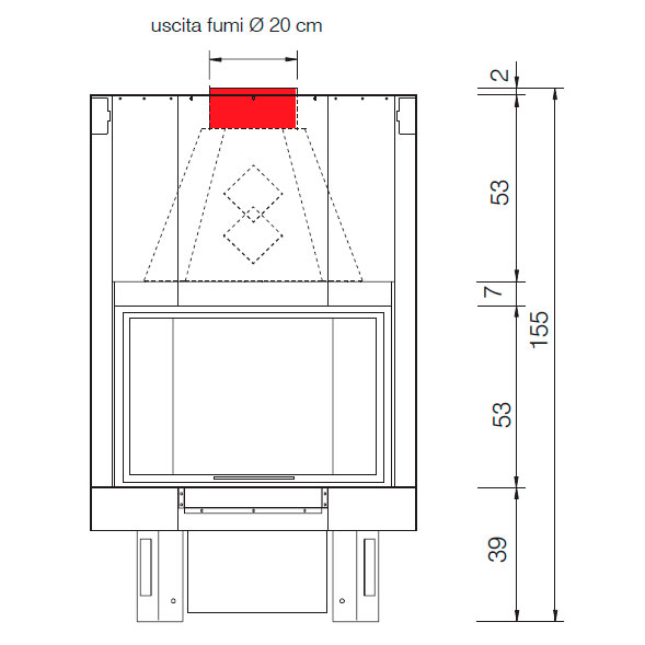 Каминная топка EdilKamin IC TEKNO 3N 
