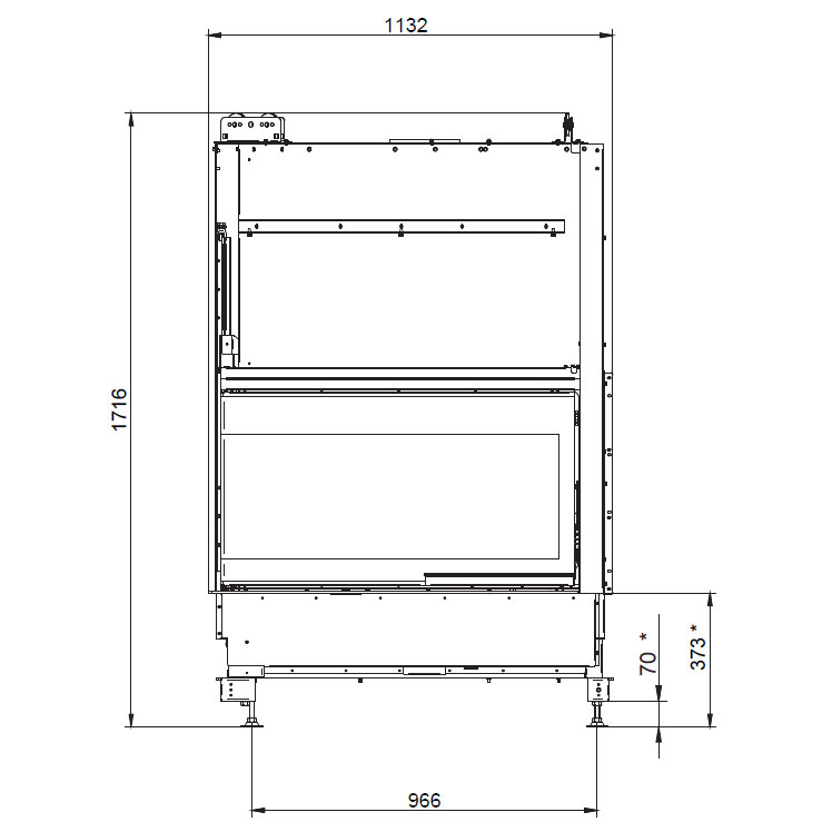 Каминная топка Palazzetti Ecomonoblocco WT 86L N13 