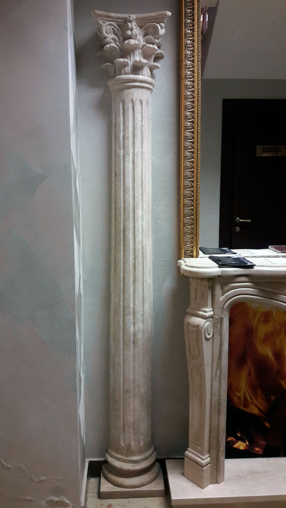 Полуколонна CORINF из Travertino classico (Crumar) 