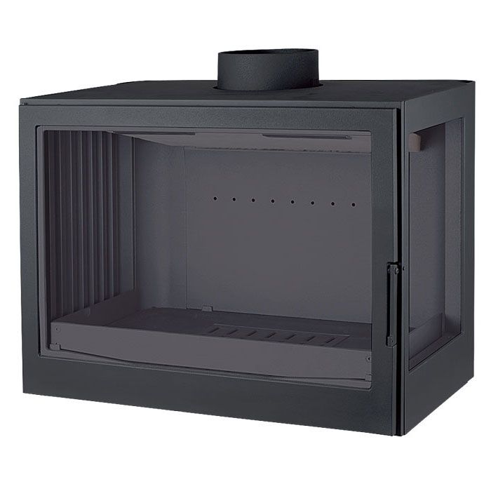 Каминная топка LCI 007 GFR Flat top, стекло справа (Liseo Castiron) 