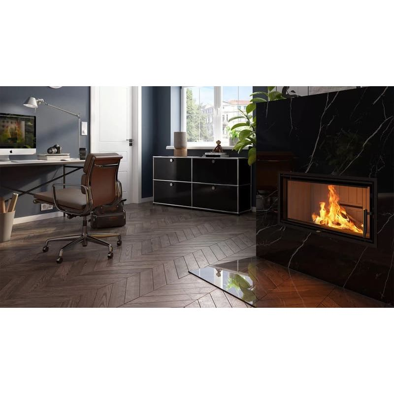 Каминная топка SPARTHERM Varia AS чёрный шамот 