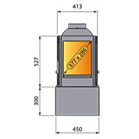 Печь LCI 5 GDFs Table, двусторонняя, стекло справа (Liseo Castiron) 