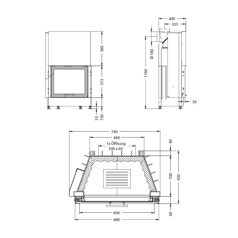 Каминная топка SPARTHERM Linear 4S Mini Sh 