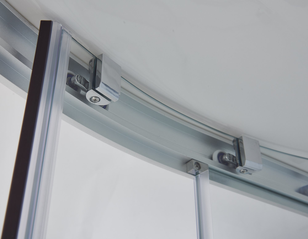 Душевая кабина Imwei XDM-09CH, 90 x 90 см, средний поддон, с крышей, стекла прозрачные, профиль серебристый 