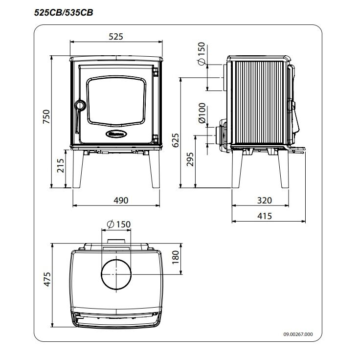 Печь Dovre 525CB 