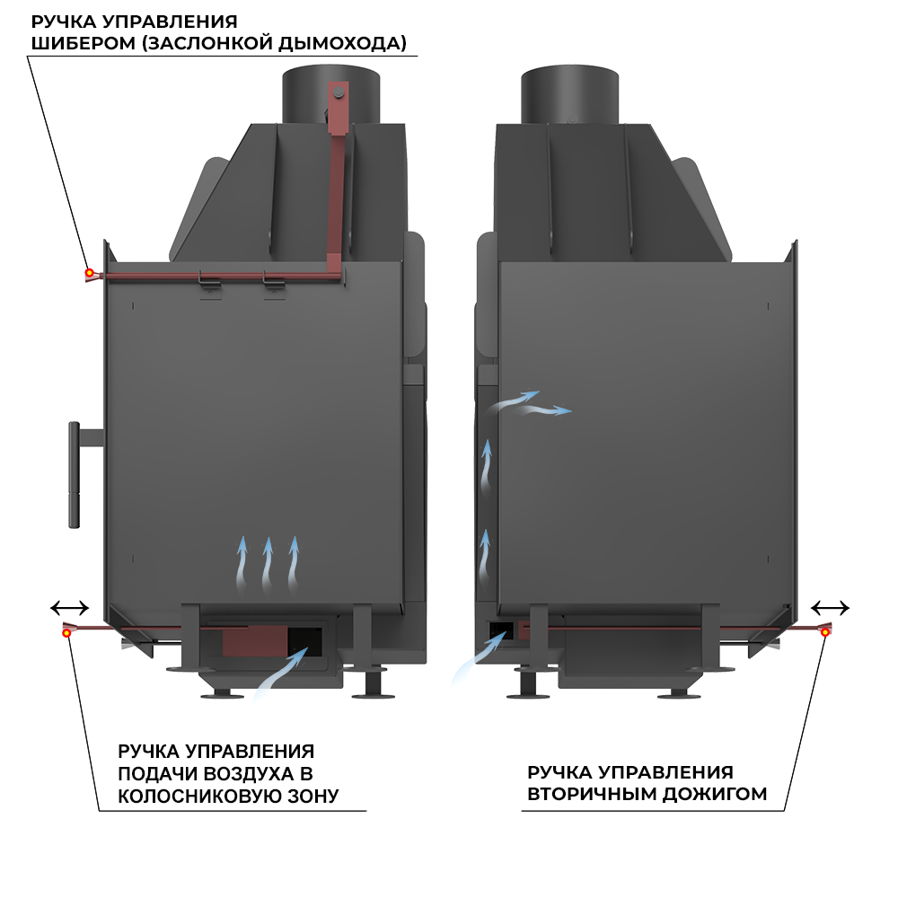 Камин ASTON Вертикаль «VYBORG» Н-1346 Амфиболит (Витрина) 