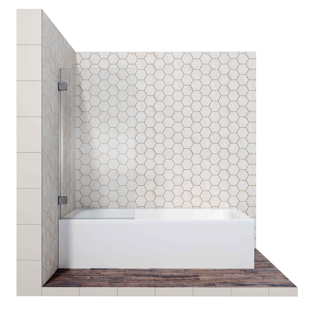 Шторка для ванны Ambassador Bath Screens 16041101 (70х140) хром,стекло прозрачное,распашная,1 место 
