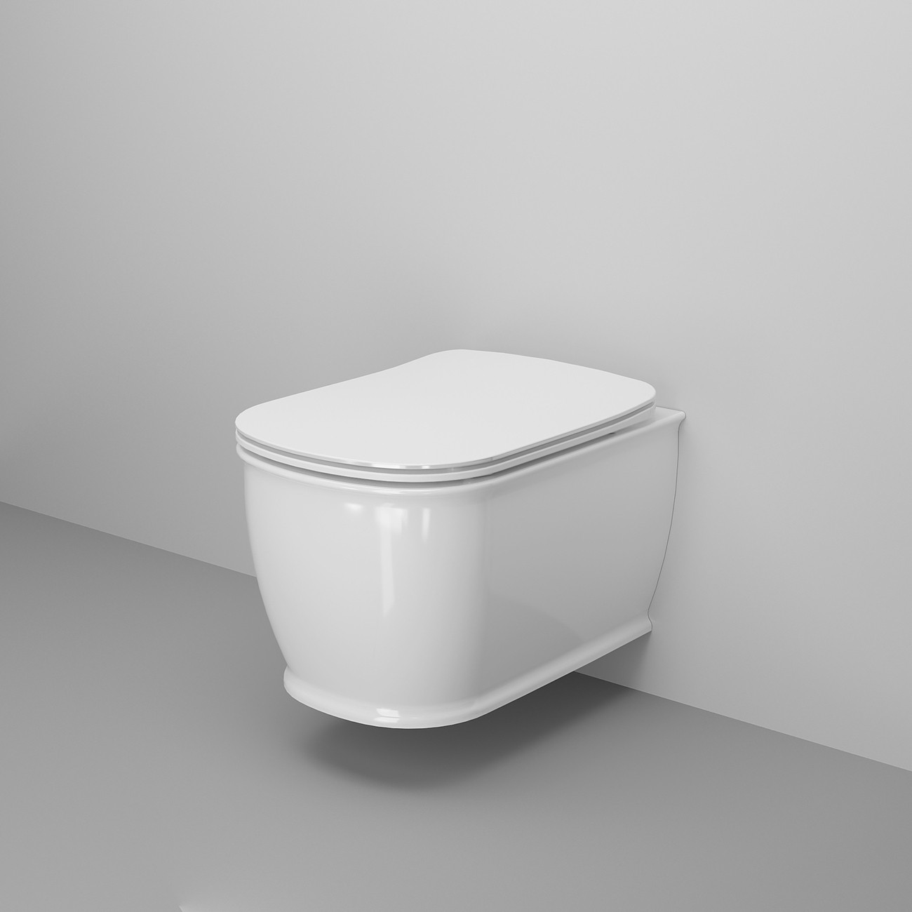 Унитаз Royal 263K19002RS (520*360*345) подвесной БЕЗОБОДКОВЫЙ, 2 места 