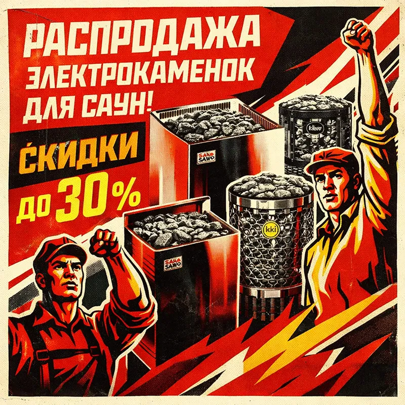 Скидки до 30% на все электрокаменки для саун