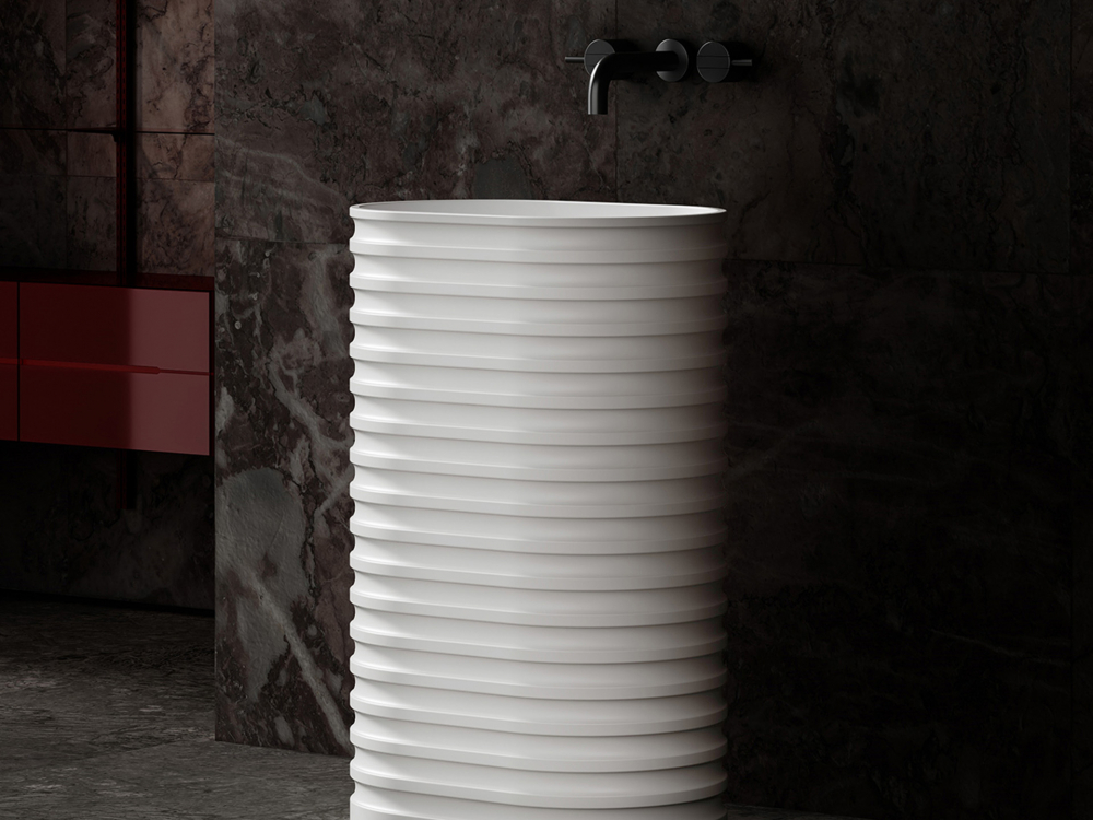 Раковина Abber Stein AS2550-H, 58 см, искусственный камень, цвет белый матовый 