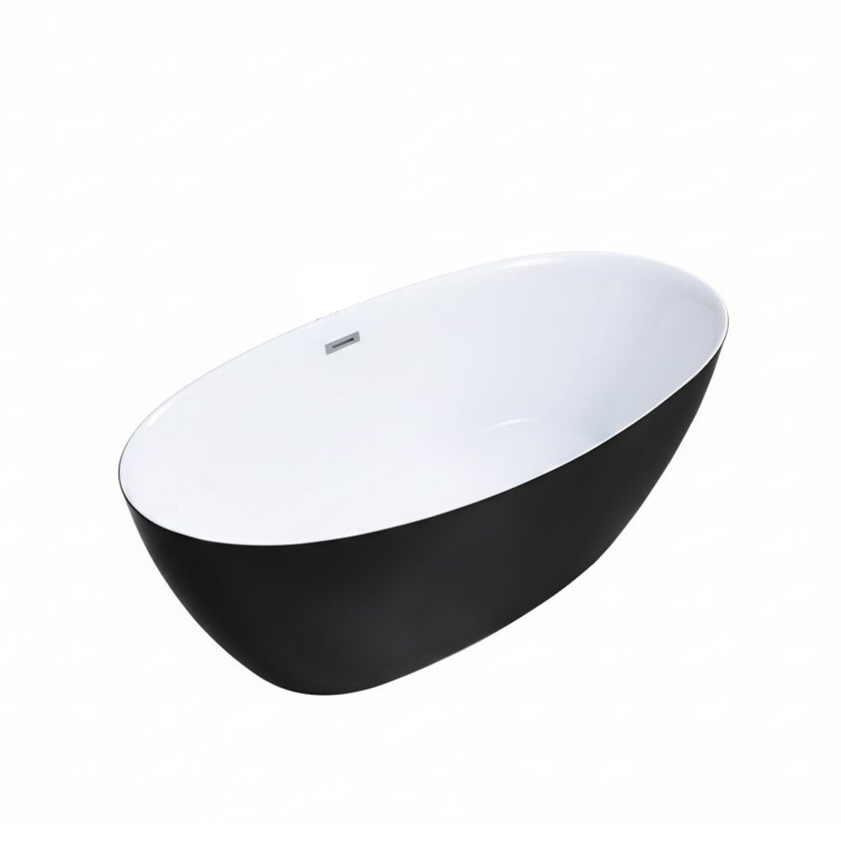 Ванна отдельностоящая Grossman Classic GR-2503MB (170х87х58) цвет черный/белый матовый,1 место 