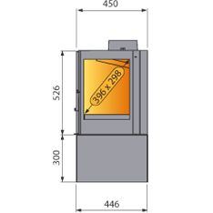 Печь LCI 7 GFR Table, стекло справа (Liseo Castiron) 