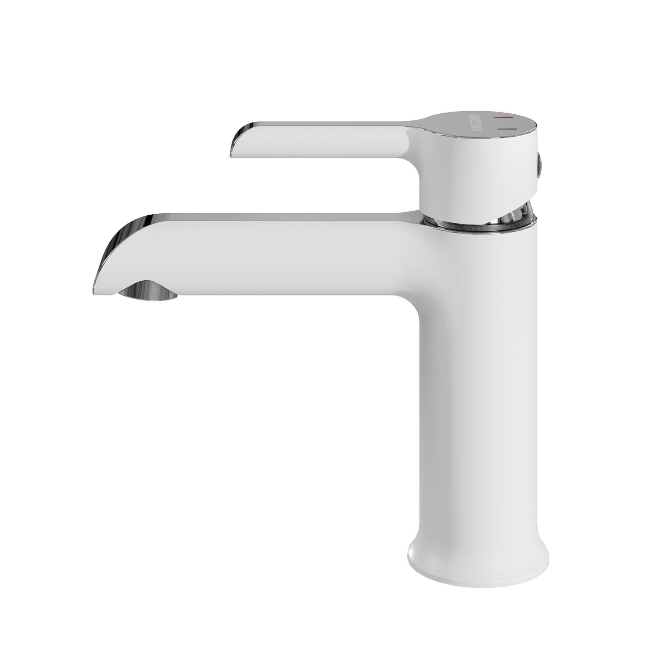 Смеситель для раковины Grossman Alba 510.K35.06.100/000 хром с белым,1 место 