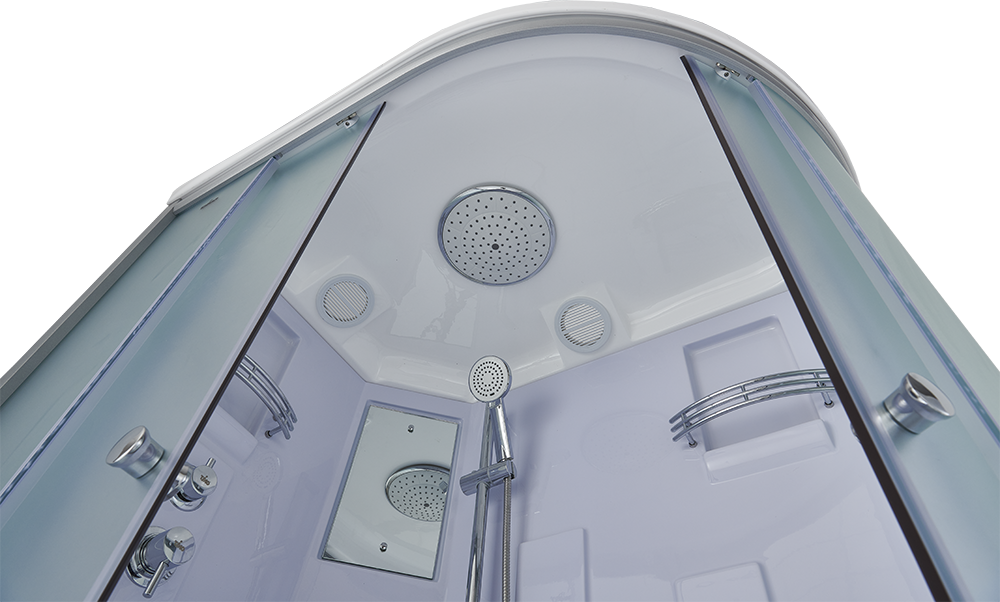 Душевой бокс Timo Standart T-5520L Г/М/T-5520R Г/М, 120 x 85 см, c крышей, с гидромассажем, высокий поддон, стекла прозрачные, профиль хром, левый/правый 