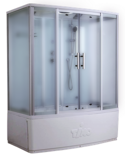 Душевой бокс Timo Standart T-6670SF, 170 x 88 см, c крышей, высокий поддон, стекла матовые, профиль хром 