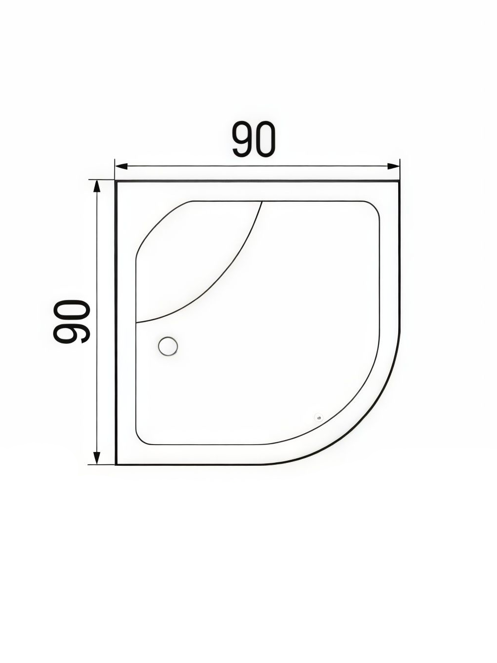 NARA LIGHT  90/44 MT Душевая кабина с поддоном 
