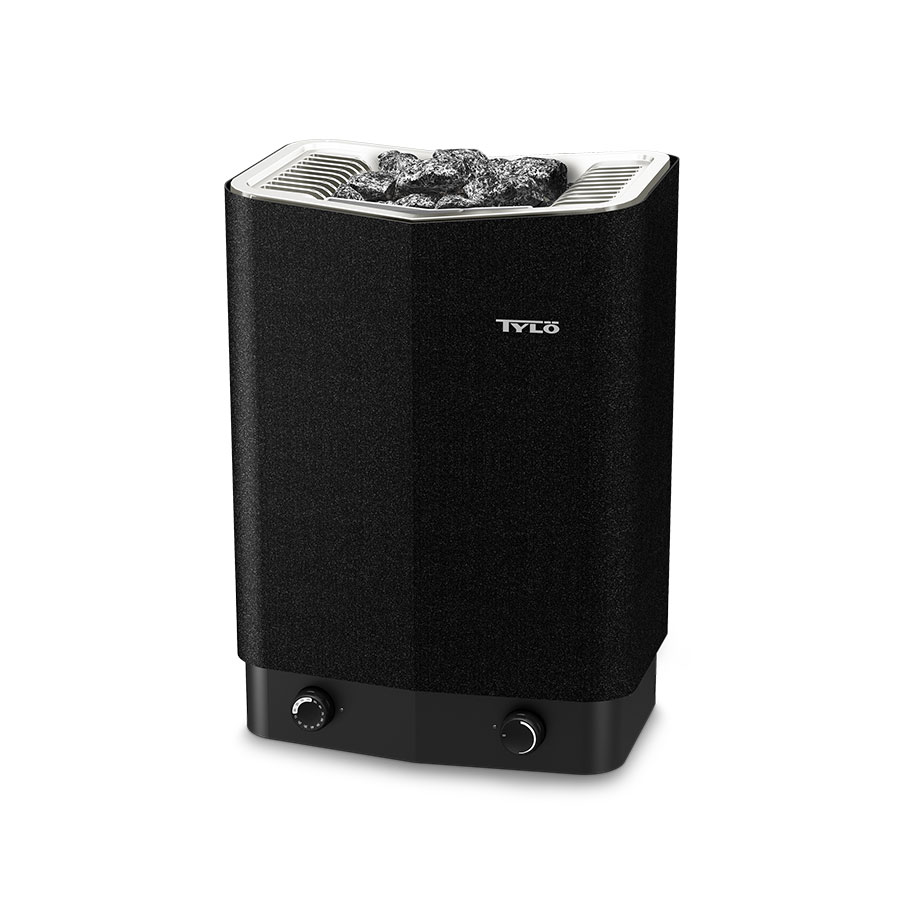 Печь для сауны TYLO Sense Sport 6 (Встроенное управление, 6,6 кВт, 4-8 м³, черный цвет, 20 кг камней) 