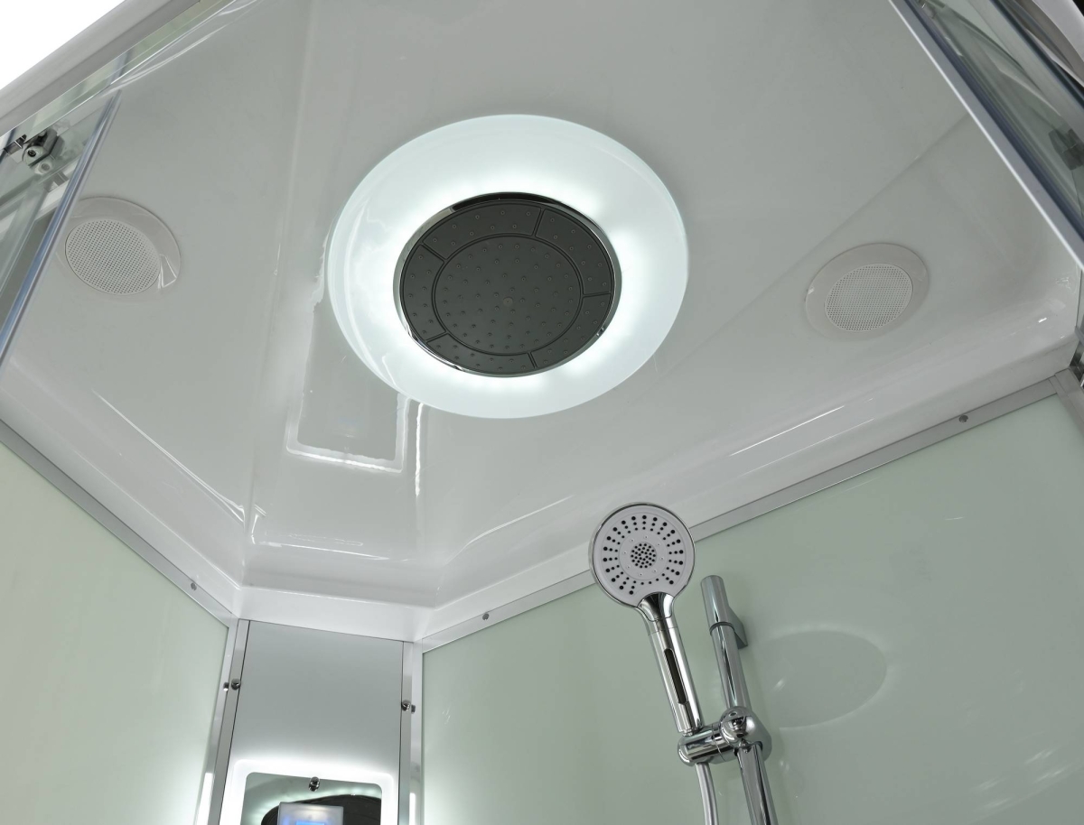 Душевая кабина AvaCan EM3912LLEDT/EM3912RLEDT 78153/78147, 120 x 90 см, с LED подсветкой, с крышей, поддон средний, левая/правая, стекло прозрачное, профиль хром 