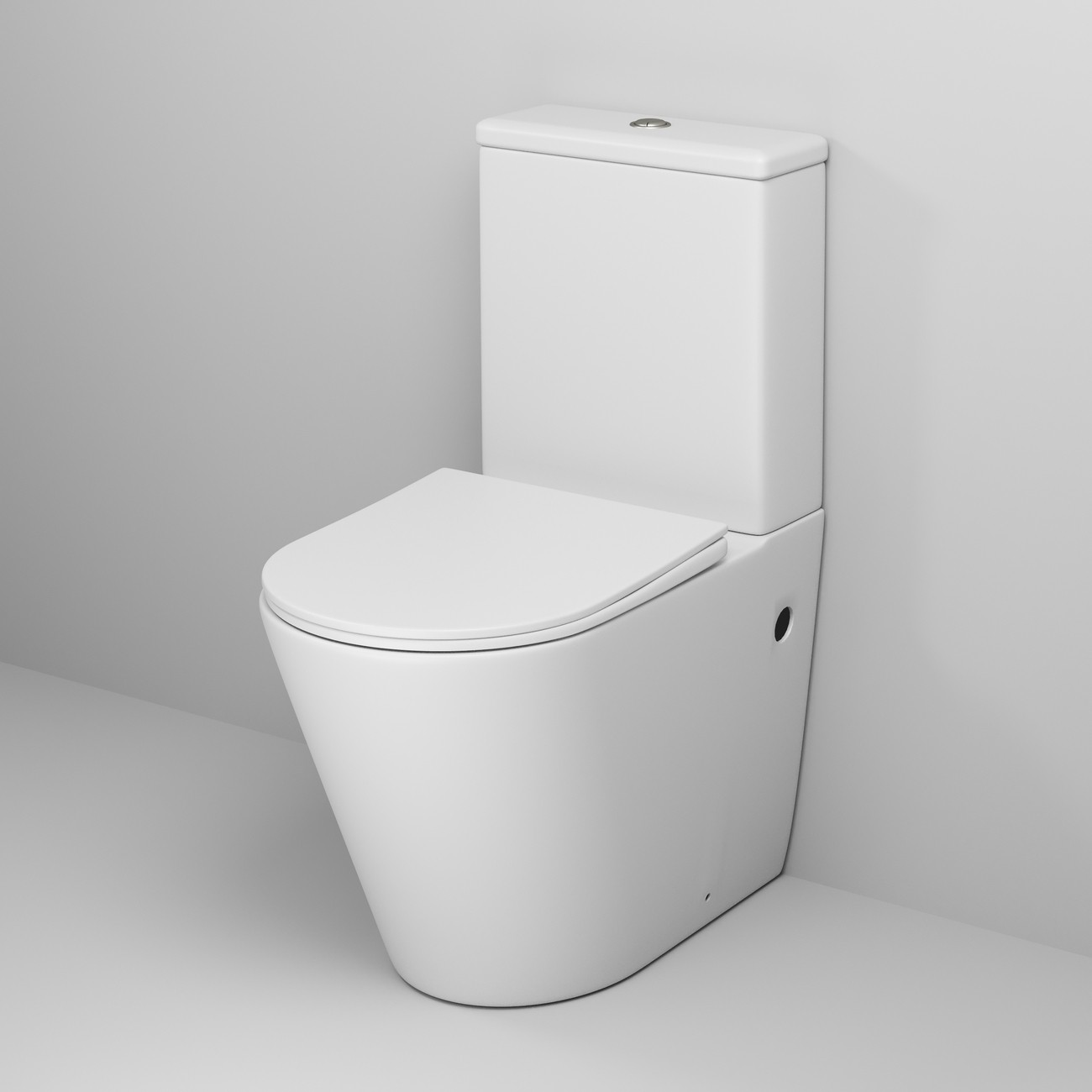 Унитаз напольный Grossman Color GR-4480MS (620х365х810) безободковый,белый матовый с тонкой крышкой,микролифт,2 места 