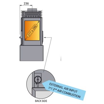 Печь LCI 9 GFR Stove, стекло справа (Liseo Castiron) 