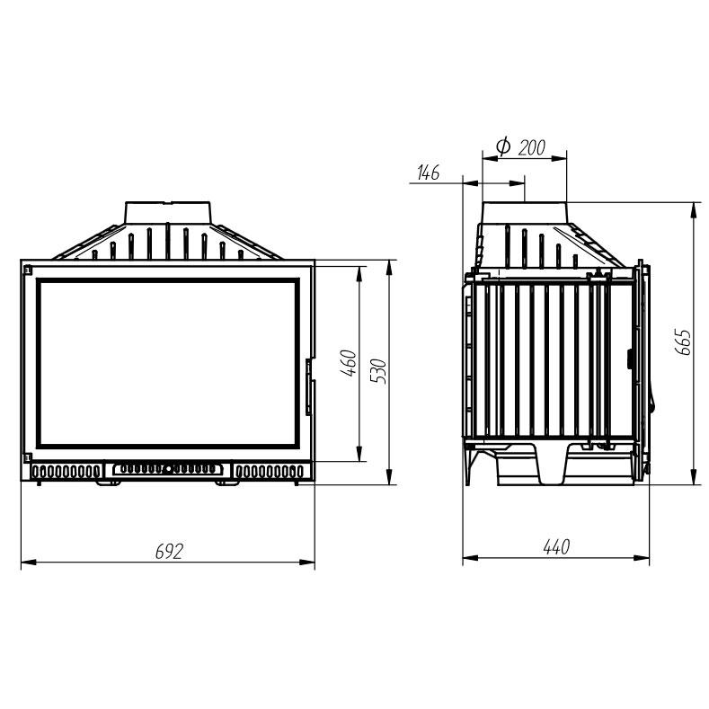 Топка FG19 с шибером (Ferguss) 