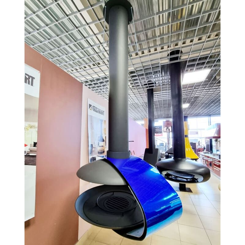 Камин Traforart FANCY CENTRAL VINYL без стекла с удлинённой трубой 