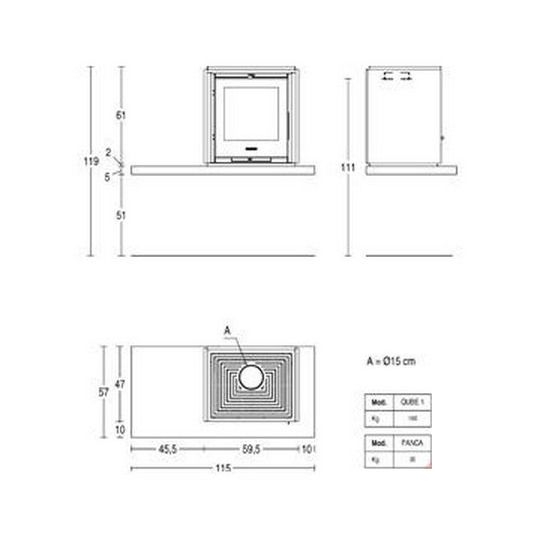 Печь Piazzetta QUBE 1 