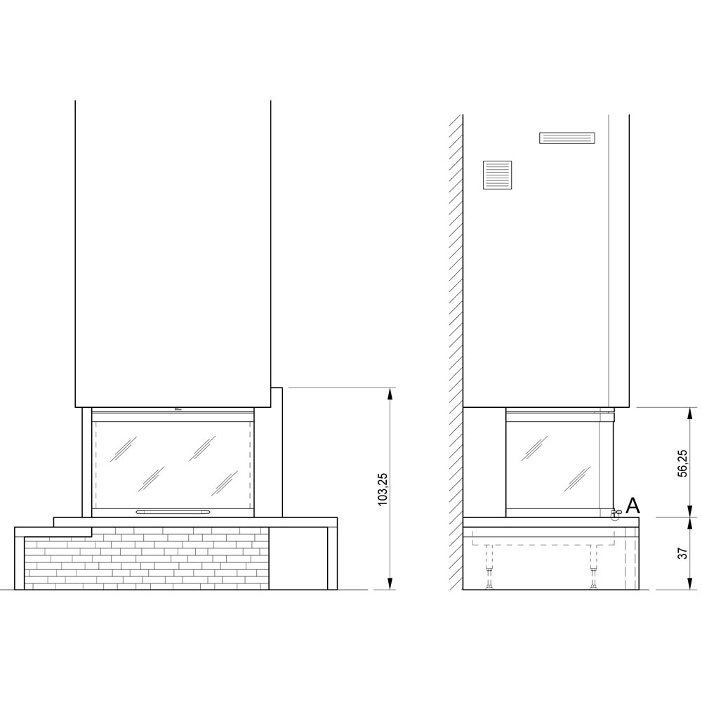 Облицовка TEXAS sx, под S78 3D (Palazzetti) 