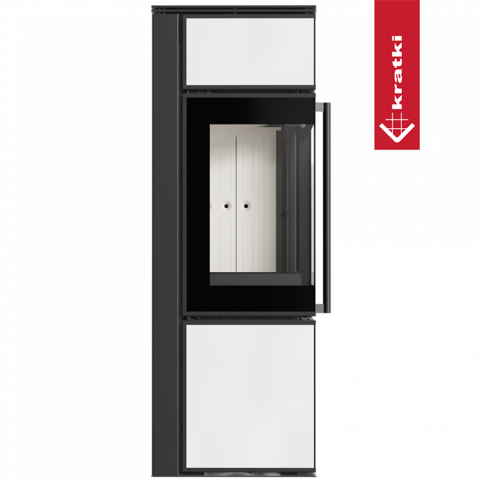 Печь Kratki PRO TORA/S, 8 кВт, белое стекло 