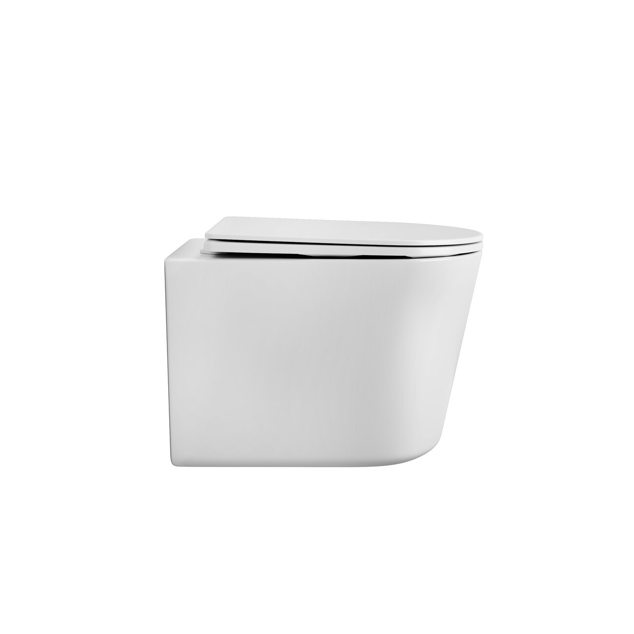 Унитаз подвесной Grossman Thin Rim GR-5602S (520х365х345) тонкий ободок,белый с тонкой крышкой,микролифт,1 место 