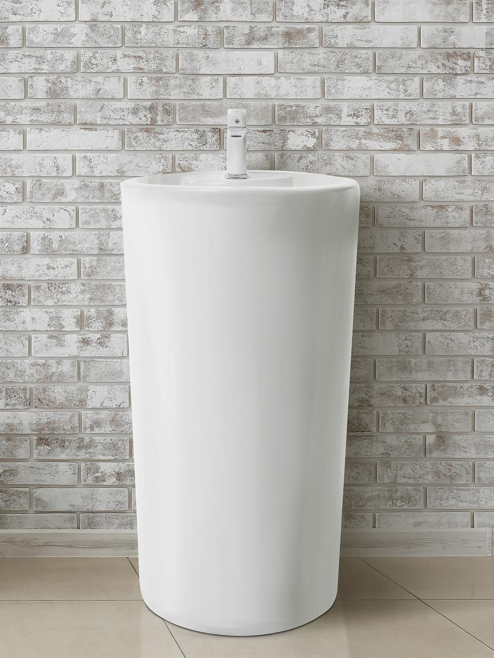 WW LEERBACH 4646 GL-WT Раковина напольная. 460х460х830 мм 