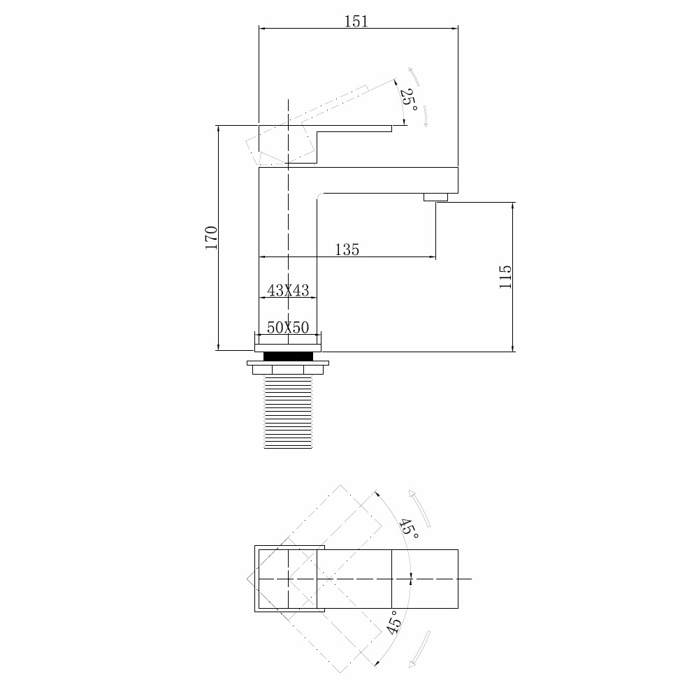 Смеситель Abber Daheim AF8210W, для раковины, белый матовый 