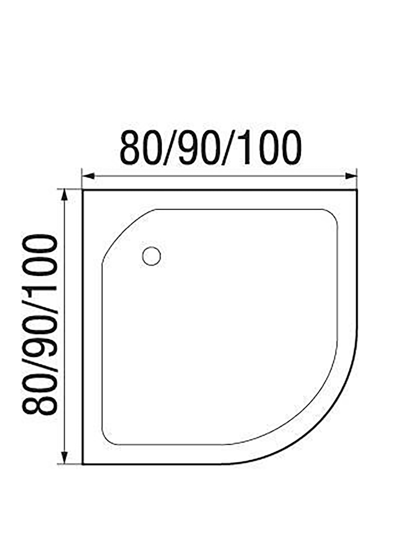 NARA LIGHT 100/15 MT Душевая кабина с поддоном 