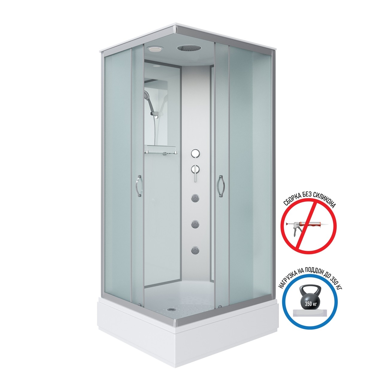 Душевая кабина Niagara Classic NG-33084-14QG (100х80х215) средний поддон(26см),стекло матовое,4 места 