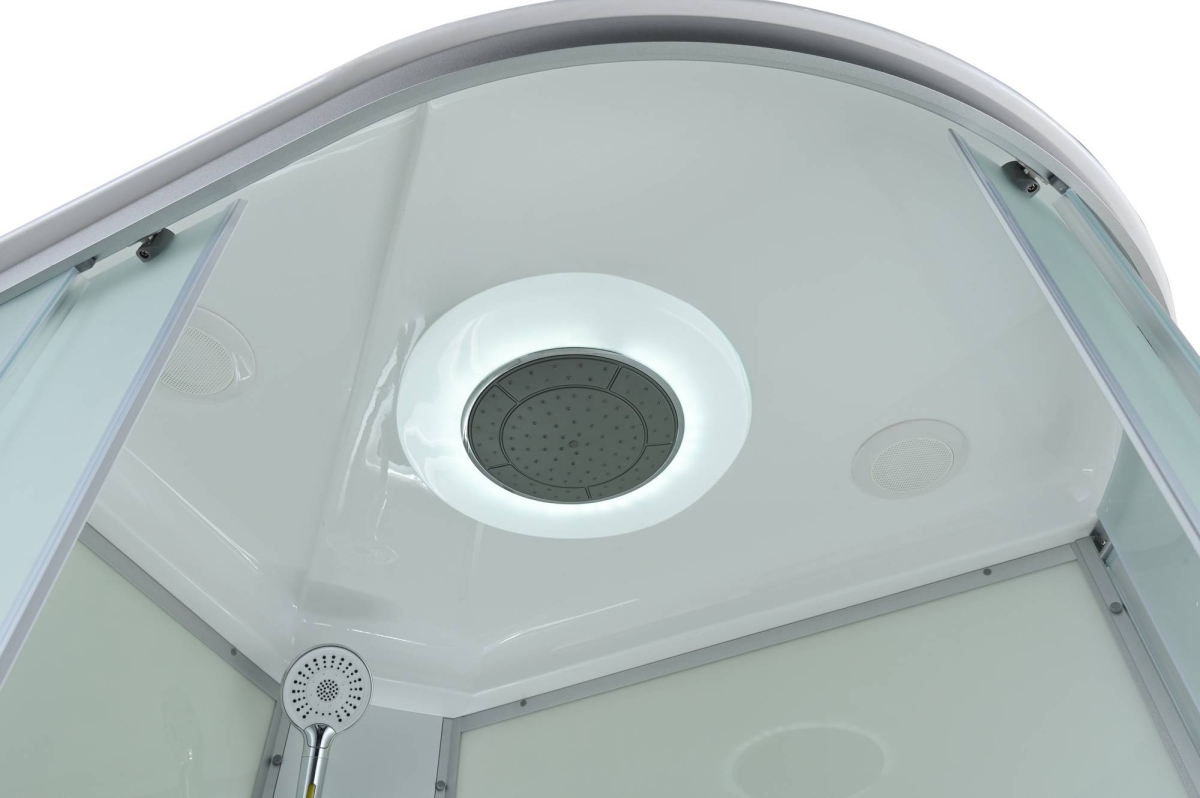 Душевая кабина AvaCan C5012LLED/C5012RLED 78336/78333, 120 x 80 см, LED подсветка, с крышей, поддон высокий, левая/правая, стекло матовое, профиль хром 